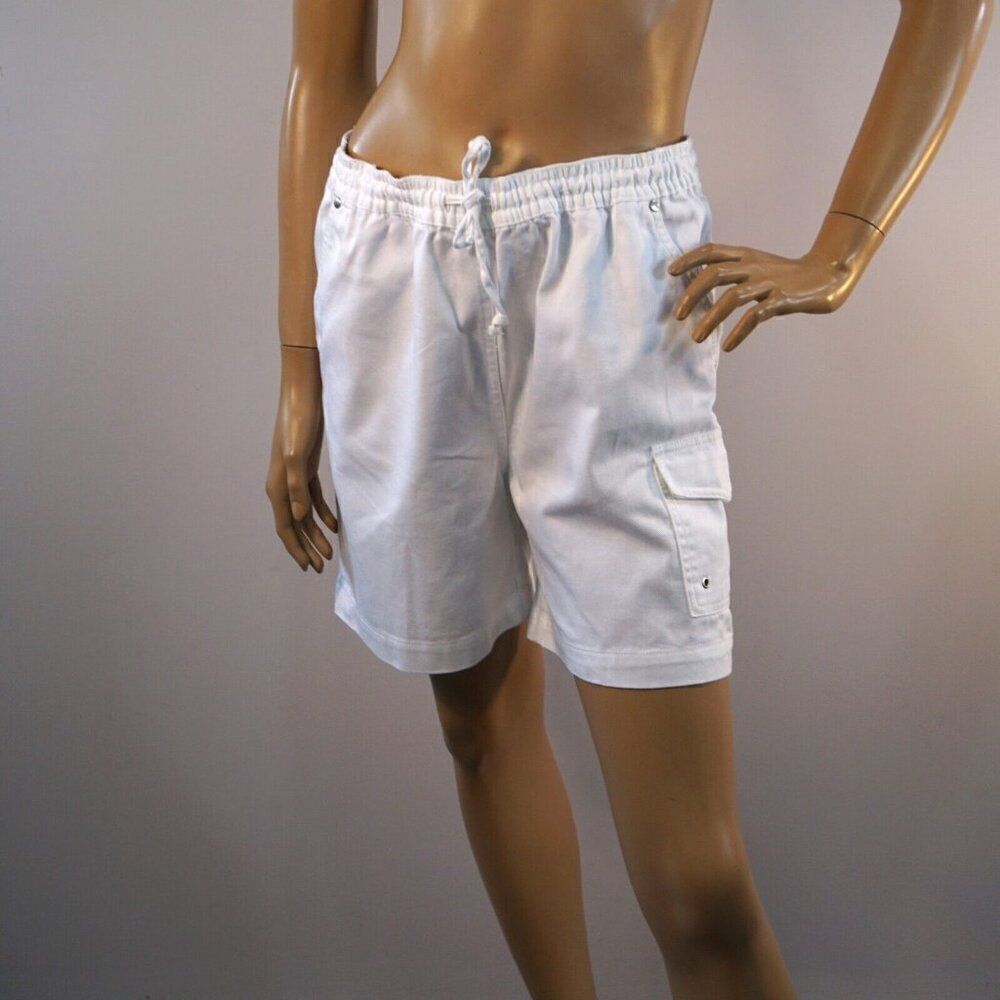 K.T Sport by Keneth Too! Vintage Cargo Shorts Womens Size Petite Small White